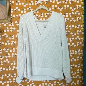 A new day Cream oversized V Neck Sweater SZ Xxl